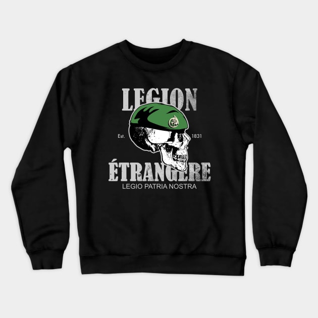 Légion Étrangère (distressed) Crewneck Sweatshirt by TCP